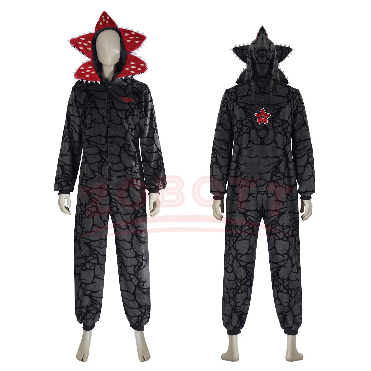 Party Games Animals - Christmas Stranger Pajamas With Demogorgon Plant