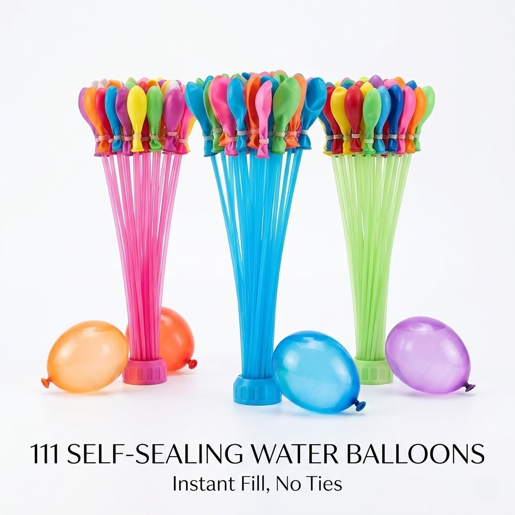 Quick Games Party - 111Pcs Quick Fill Water Balloons Bunch