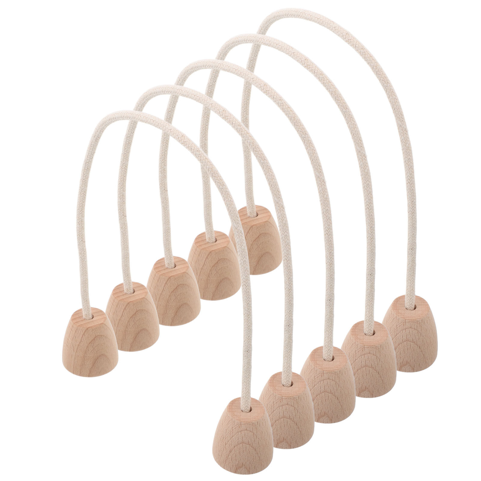 Croquet Set Lawn - 5Pcs Rope Croquet Wickets Wood Base