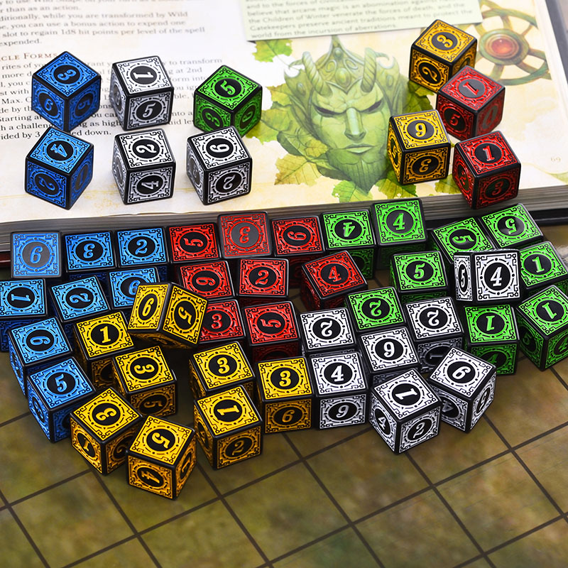 10PCS/Set Acrylic Dice Set D6  - Party Games Group ulasan dan harga