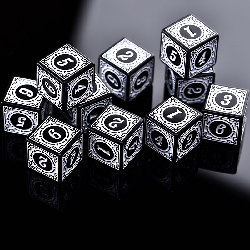 10PCS/Set Acrylic Dice Set D6  - Party Games Group ulasan dan harga