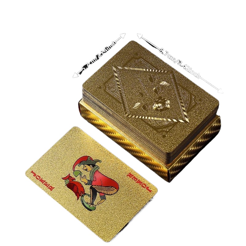 Gold Foil Skull Poker Cards Wa - Party Games Using Cards ulasan dan harga