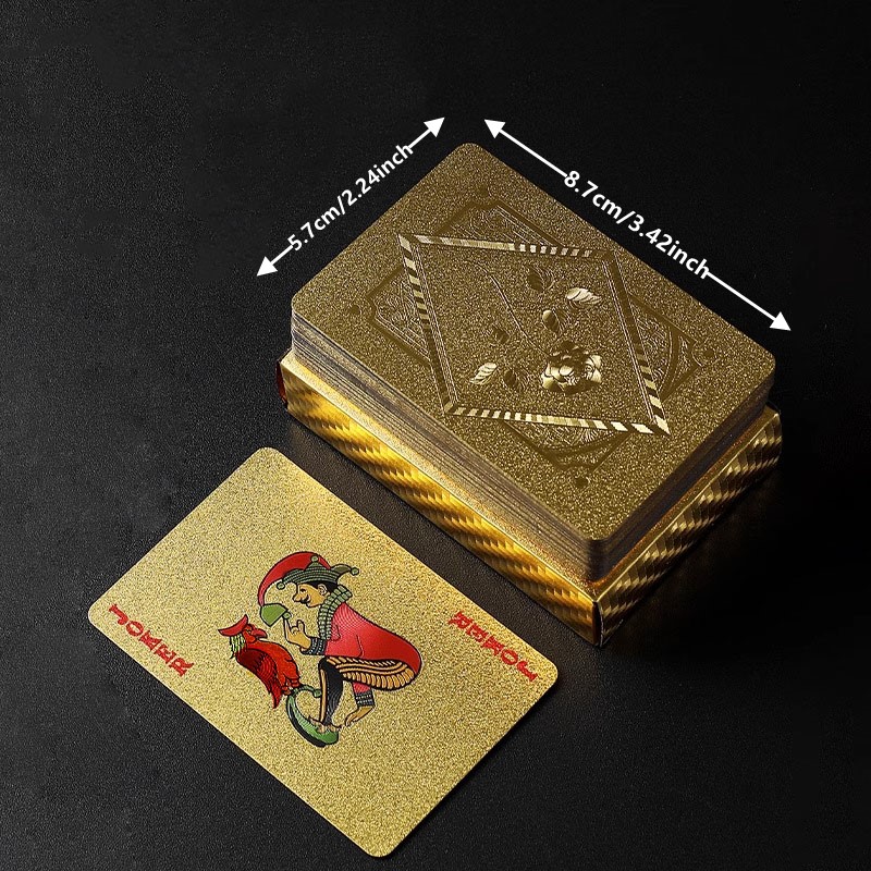 Gold Foil Skull Poker Cards Wa - Party Games Using Cards ulasan dan harga