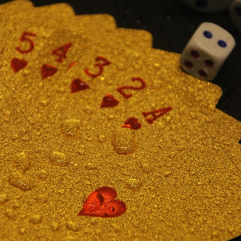 Gold Foil Skull Poker Cards Wa - Party Games Using Cards ulasan dan harga