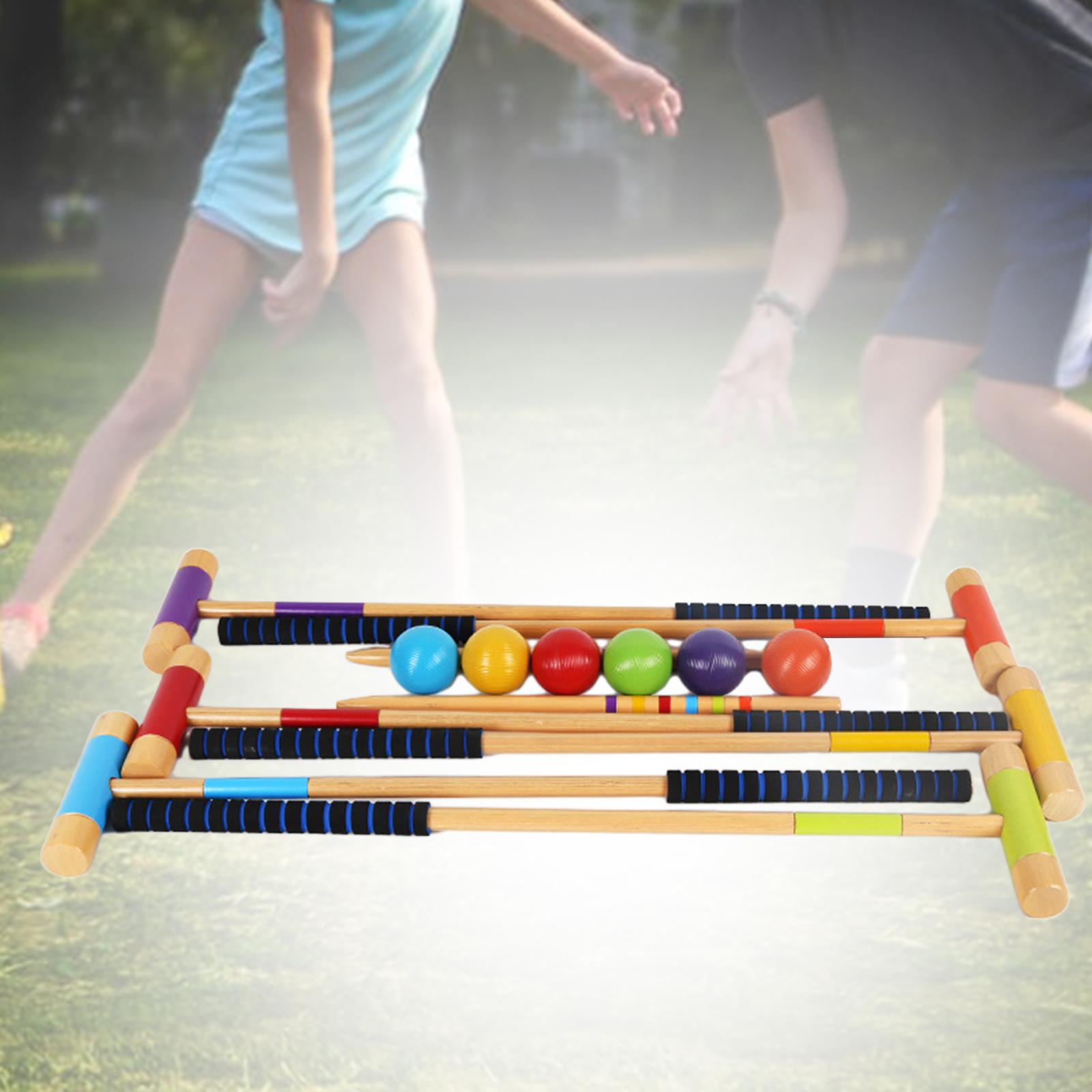 6Pcs Six Player Croquet Set Co - Croquet Set Lawn ulasan dan harga