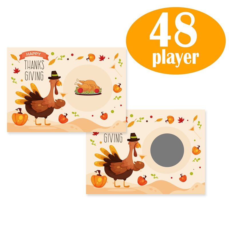 AT84-Thanksgiving Party Scratc - Party Games Using Cards ulasan dan harga
