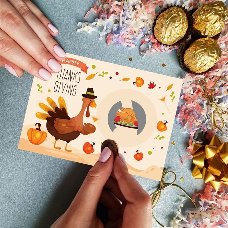 AT84-Thanksgiving Party Scratc - Party Games Using Cards ulasan dan harga