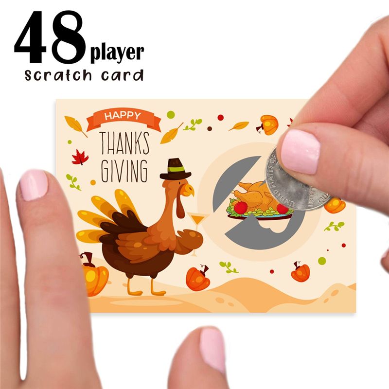 AT84-Thanksgiving Party Scratc - Party Games Using Cards ulasan dan harga